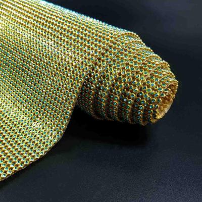 China Pointback LOCACRYSTAL Brand Diamond Crystal Sheet Aluminum Base Rhinestone Adhesive Mesh for sale