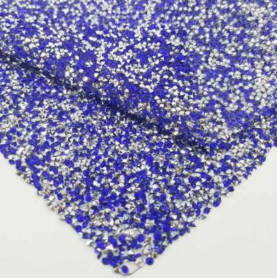 China Rhinestone Mesh Resin Rhinestone Sheet Wrap by Sapphire Color Clothes Accessories 24*40 by Pointback Brand LOCACRYSTAL for sale