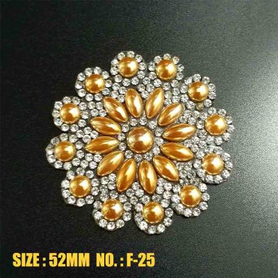 China Hot Pointback LOCACRYSTAL Brand Flower Fix Rhinestone Ceramic Patch Rhinestone Patch Rhinestone Applique For Gament for sale