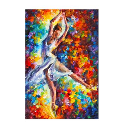 China Hot Selling Woman Body Art Hand Painted Abstract Dance Painting Oil Painting Impressionist for sale