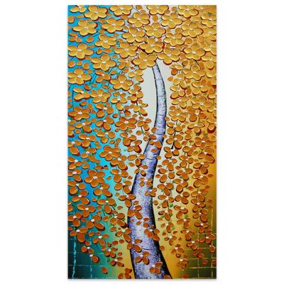 China Modern Hot Selling Made In China Abstract Silver Tree Palette Knife Oil Painting for sale