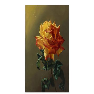 China Handmade Realistic Classical Red Rose Flower Oil Painting Reproduction Picture for sale