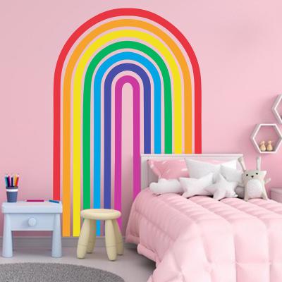 China Waterproof+Eco-friendly PVC Material Seven Rainbow Arch Kids Room Wall Decoration Air Duct Wall Sticker for sale