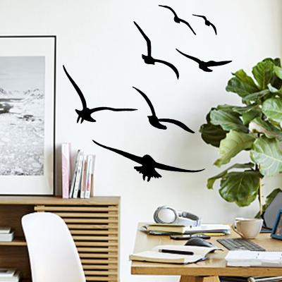 China Waterproof+Eco-friendly Seagulls And Wings PVC Frosted Decorative Sticker Wall Decal for sale