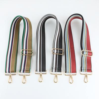 China Meetee B-S2147 Adjustable Woven Color Twill Canvas Webbing Bag Accessories Handbag Cross - Body Shoulder Strap for sale