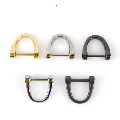 China Meetee BD320 17mm Metal DIY Bags Garment Craft Horseshoe Buckle Decorative Accessories Alloy Key D Ring for sale