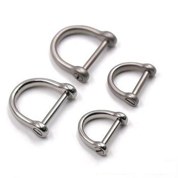 China Meetee AP256 18/25m Metal Stainless Steel D Ring Key Buckle Luggage Hardware DIY Handmade Hook for sale