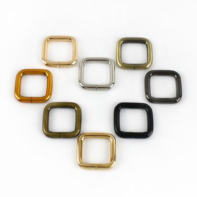 China Meetee F4-5-20mm Alloy Belt Accessories Rectangle Alloy Square Ring Belt Adjustable Parts Bag Buckles for sale