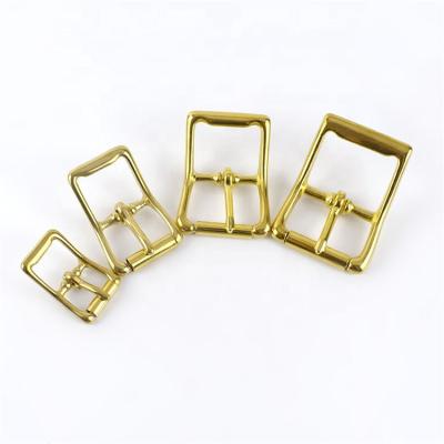 China MeeTee KY466 Solid Brass Buckle Dog Collar Buckle Accessories 20/25/33/38mm Pin Buckles For Backpack Belt for sale