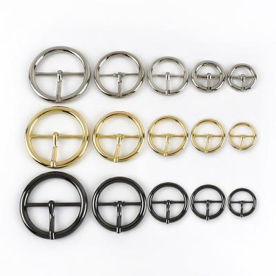 China Bags Meetee AP464 Alloy Plating Adjustment Belt Clasp Bag Hardware Accessories Round Circle Pin Buckle for sale