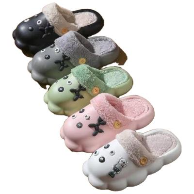 China Cushioning Cotton Waterproof Removable Warm Standard Cartoon Anti-skid Wear-Resistant Slippers Small Winter Slippers for sale