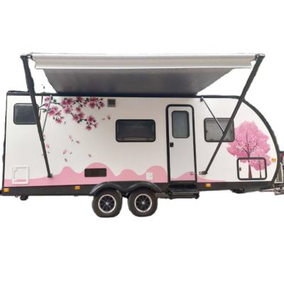 China Travel Trailer Car House Trailer Caravan Trailer Travel Trailer RV Travel Camper With Solar Panel for sale