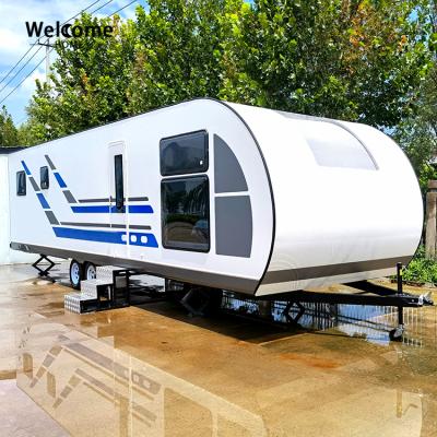 China High Quality Large Size Travel Trailer 10m Luxury Motorhome High-End Furniture Camper Travel RV Caravan House Trailer for sale