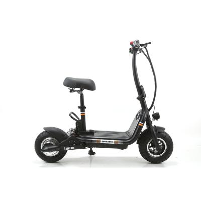 China Newest wholesale 48v unisex 500w 10 inch folding adult electric scooter with LED front light for sale