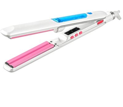 China LED Temperature Display Flat Protein Ceramic Steam Hair Iron Hair Straightener for sale