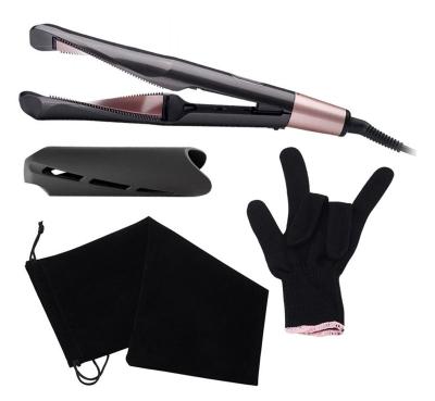 China Automatic Curling 2 in 1 Professional Flat Iron Hair Straightener Rotating Flat Hair Curler Styling Tools for sale