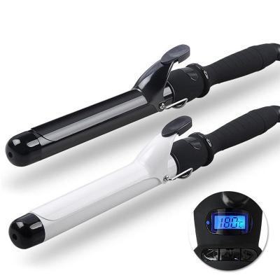 China Professional Styler Tool Hair Curlers Wave Display LCD Hair Curling Iron Adjustable Ionic Hair Curler 9mm for sale