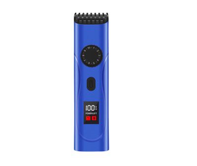 China Household LCD Display Rechargeable Salon Hair Cutter Hair Trimmer Cordless Grooming Clippers for sale