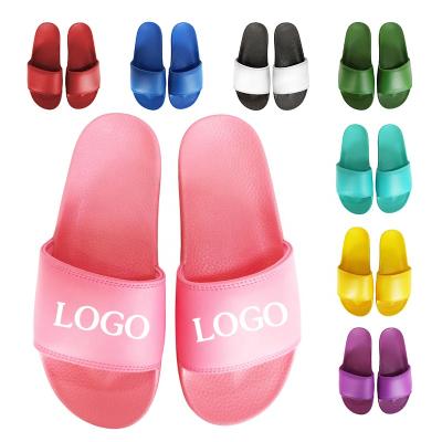 China RUNFENG Anti-slippery Logo Slide Sandal Wholesale Custom Made,Chinese Unisex Leather Home Eva Rubber Slipper For Men Indoor Bedroom Bathroom for sale