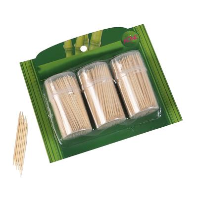 China 3X200 Disposable 100% Natural Bamboo Toothpick Sets In Blister Packing for sale