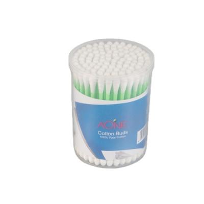 China Product Soft/Mild/Safe Hot Selling Wooden Cotton Swabs Stick Biodegradable Swab Custom 100pcs Stick Cotton Plastic Buds In PP Can for sale