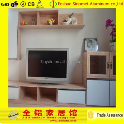 China New TV cabinet 2017 model interior decoration of modern high quality hot sale TV cabinet with display case for sale