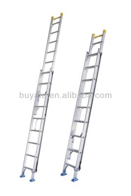 China Telescopic Ladders 2 Sections Aluminum Extendable Ladder With Dual Purpose for sale