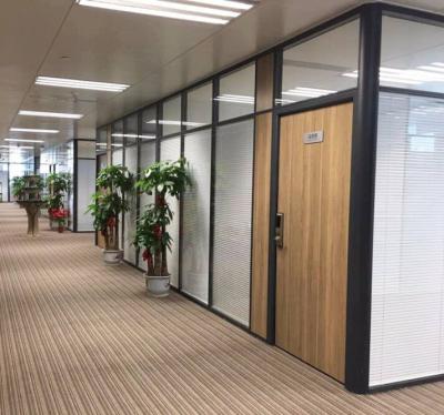 China Morden Exquisite Workmanship Office Partition Door Frame Aluminum Extrusion for sale