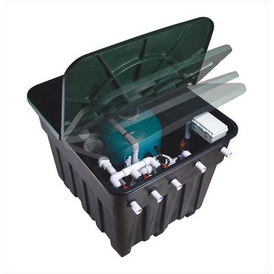 China Fiberglass and polyvinyl chloride concealed in-ground filter swimming pool sand filter filtration system for sale