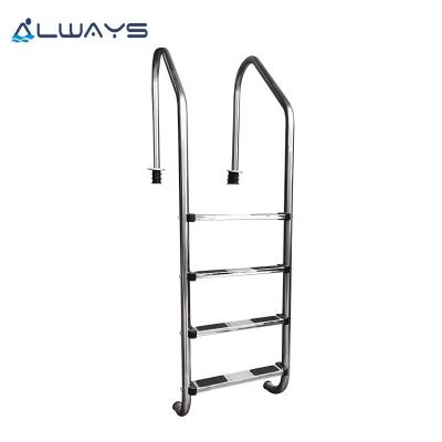 China Swimming Pools Factory Supply Customized Stainless Steel SL Series 2 3 4 5 Steps Pool Ladder 1.2mm Swimming Pool Ladder With Handrail for sale