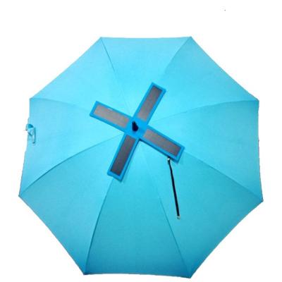 China Practical quality umbrella men woman windproof padding padding umbrella can be connected with a small fan for sale