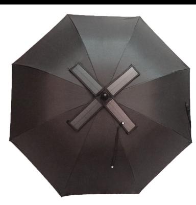 China Customized Electricity Thunderproof Fiberglass Alloy Fan Practical Customized Solar Auto Filling Portable Windproof Umbrella for sale