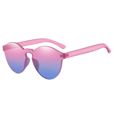 China 2020 frameless sunglasses fashion candy promotional cheap color clear frameless sunglasses for ladies for sale