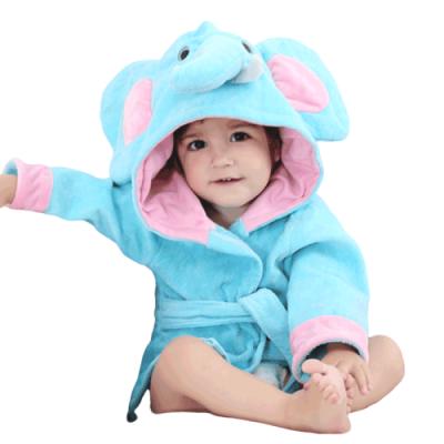 China QUICK-DRY Three-Dimensional Cartoon Children's Towel Beach Baby Long Robe Hooded Bathrobe With Hood Kids for sale