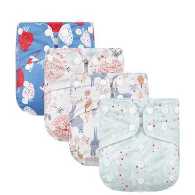 China Elifant Cloth Diaper Gray Suede Cloth Pocket Diaper Baby Diaper Printed Waterproof Diaper for sale