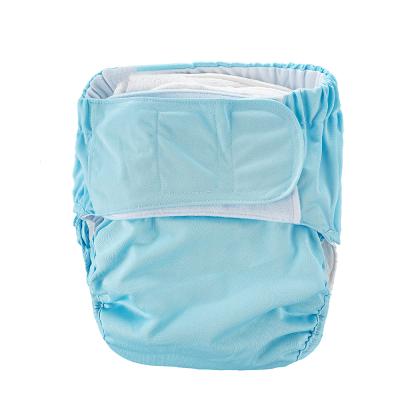 China Happyflute S Size Printed Washable Adult Diaper Pants Hot Selling Cloth Adjustable Adult Diaper Pull Up for sale