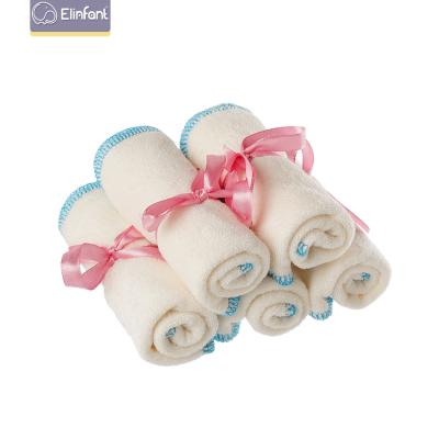 China New product 21*21cm baby elinfant 5pc/set new born baby towels QUICK DRY pure color bamboofiber towels for sale