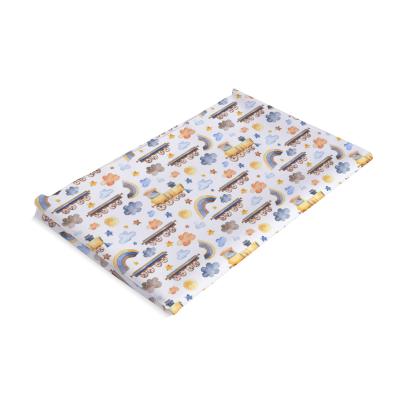 China PUL Breathable Printed Waterproof Fabric Recycled Material 100% Polyester Dot Minky Fabric for sale