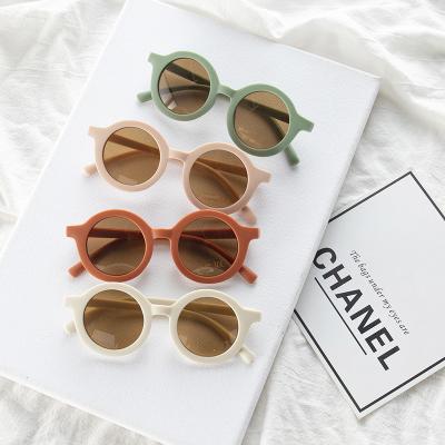 China Fashion sunglasses children glasses retro shape simple style round frame sunglasses baby personality glasses for sale