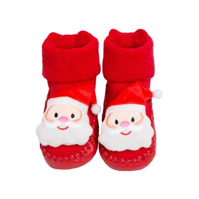 China Good Quality Breathable Hot Sale Baby Sock Anti-skid Christmas Socks Baby Shoe Socks for sale