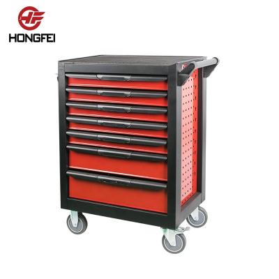 China Powder Coating And Silk Printing Hongfei 7 Drawer Metal Tool Cabinet For Storing Tools In Garage for sale