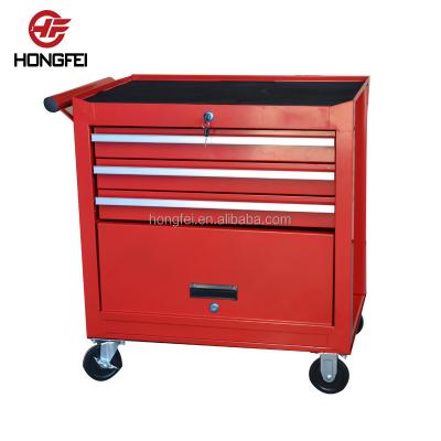 China Powder Coating And Silk Printing Hongfei Professional 3 Drawer Rolling Cart For Storage 21 Years Experience for sale