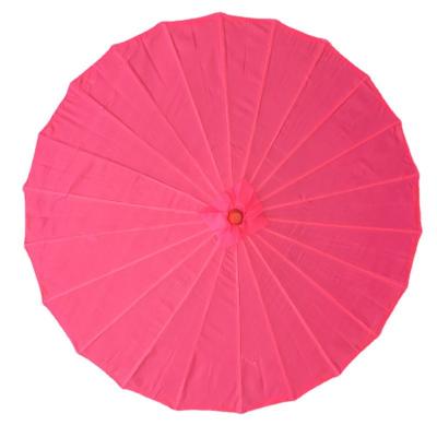 China Japan 82cm Colorful Japanese Umbrella Fuchsia Nylon Umbrella For Party Decoration Dance Tool for sale