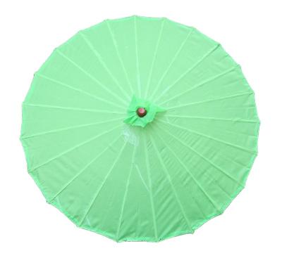 China Japan Factory 82cm Colorful Nylon Umbrella Green Nylon Umbrella For Party Decoration Traditional Chinese Dance Tool for sale