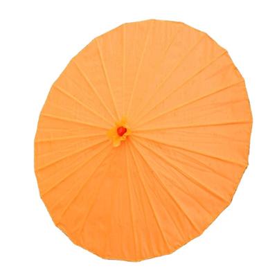 China Japan Traditional Chinese Umbrella Orange Silk Umbrella 82cm For Party Decoration Dance Tool for sale