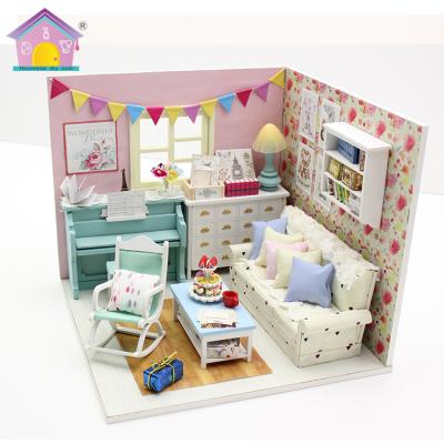 China Pocohouze DIY Home Miniature Dollhouse Decoration Furniture Wooden Kit for sale