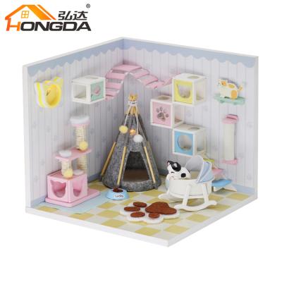 China Wholesale Modern Wooden DIY TOY Style Puzzle DIY Miniature Dollhouse for Distributor for sale