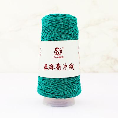 China Spring 50g Linen Sequin Yarn Diy Hand Woven Fine Wool Hand Knitting / Summer Yarn for sale