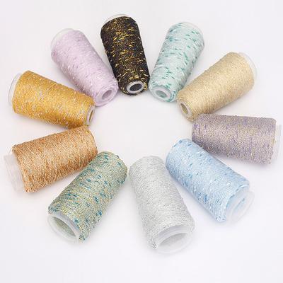 China Hand knitting 50g/pc 100%polyester colorful knot yarn with small lurex cone for hand knitting for sale