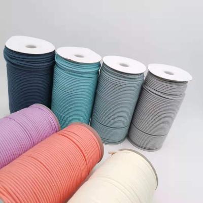 China Wholesale Waterproof 3mm Colorful Good Quality Single Strand Twisted Macrame Rope 100m/roll Cotton Cords for sale